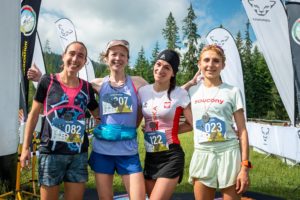 Pierwsza czwórka Pań na mecie Tatra Race Run