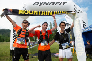 Pierwsza trójka Panów na mecie Tatra Race Run