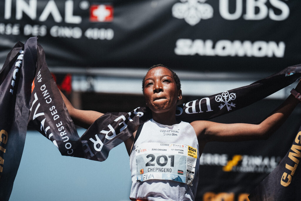 Joyline Chepngeno - zwyciężyczni Sierre - Zinal 2025 _ Golden Trail World Series _ fot. Rising Story_ Mathis Decroux