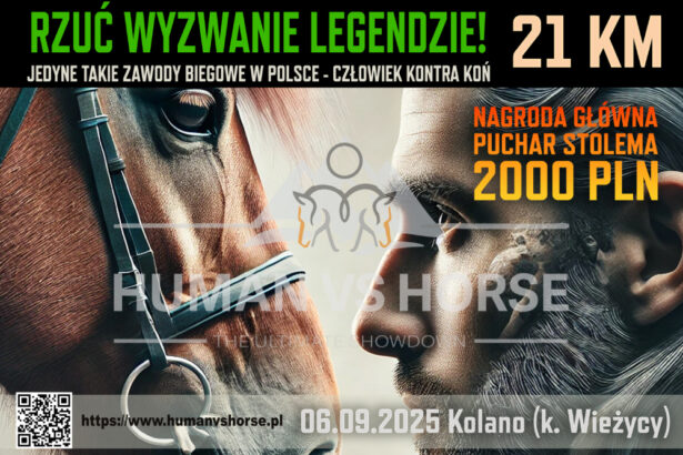 zawody biegowe człowiek kontra koń