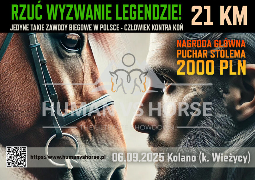 zawody biegowe człowiek kontra koń